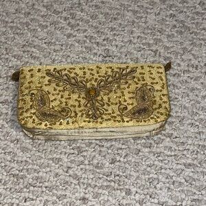 Vintage Gold Embellished Crossbody/clutch